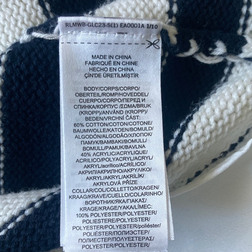 Ralph Lauren blue and White Striped Crewneck Sweater - Picture 5 of 11
